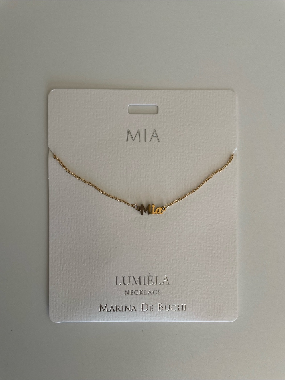 'Mia' Gold Name Necklace